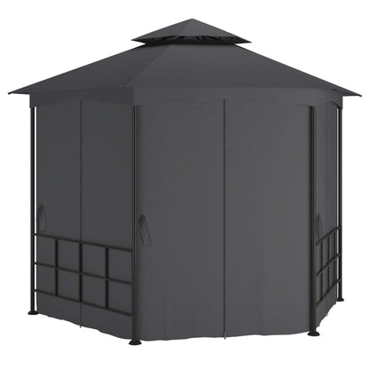Gazebo con Pareti Laterali 3,1x2,7 m Antracite | homemem39