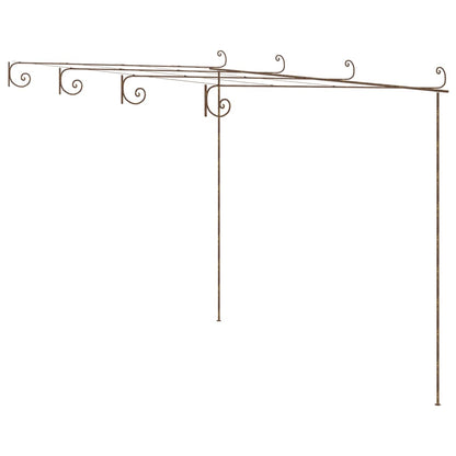 Pergolato da Giardino Marrone Anticato 4x3x2,5 m in Ferro