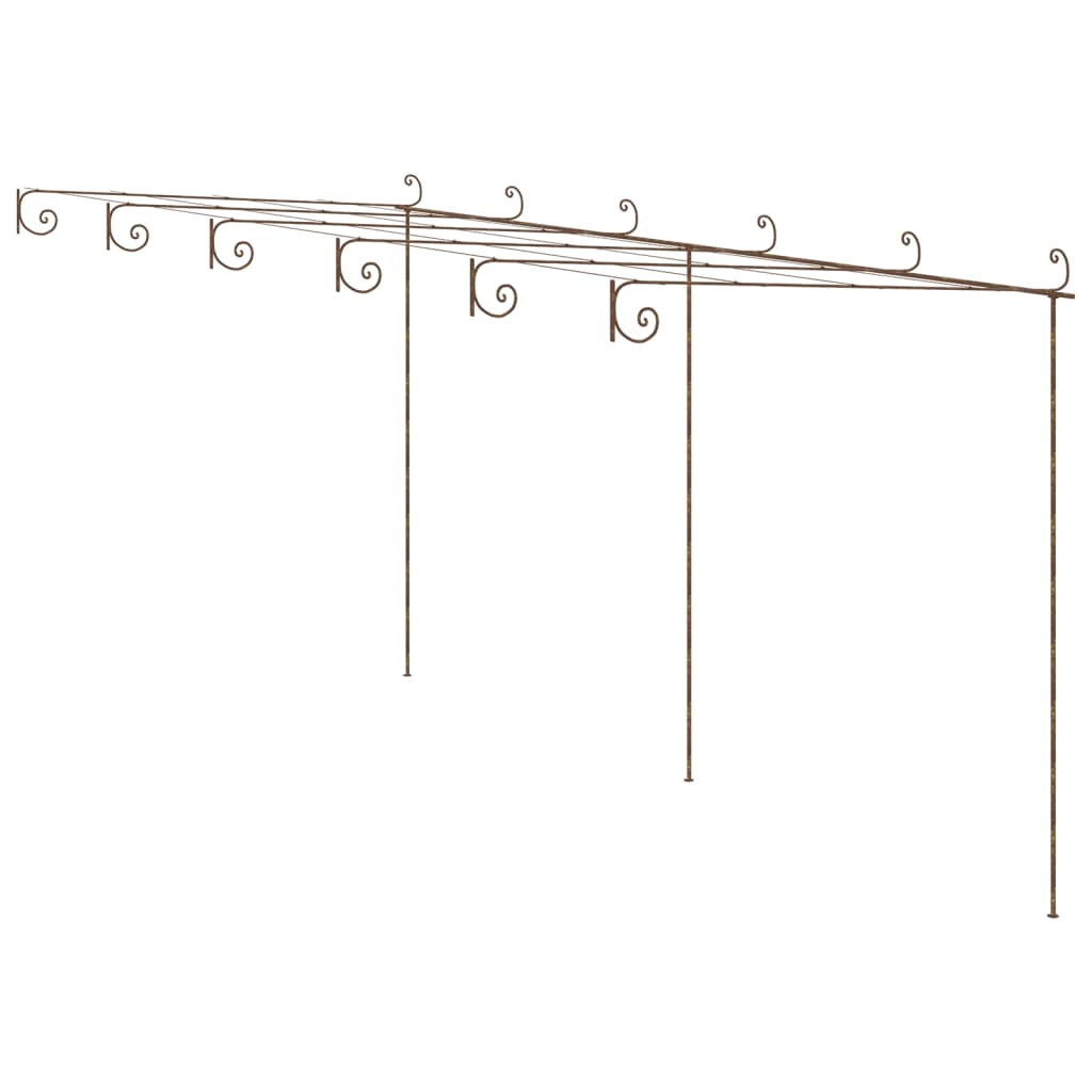 Pergolato da Giardino Marrone Anticato 6x3x2,5 m in Ferro | homemem39