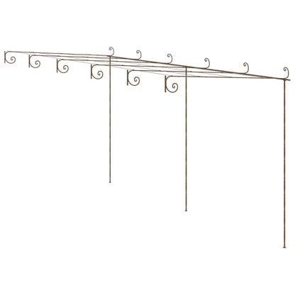 Pergolato da Giardino Marrone Anticato 6x3x2,5 m in Ferro | homemem39