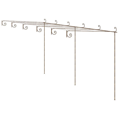 Pergolato da Giardino Marrone Anticato 6x3x2,5 m in Ferro