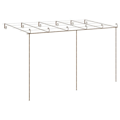 Pergolato da Giardino Marrone Anticato 6x3x2,5 m in Ferro