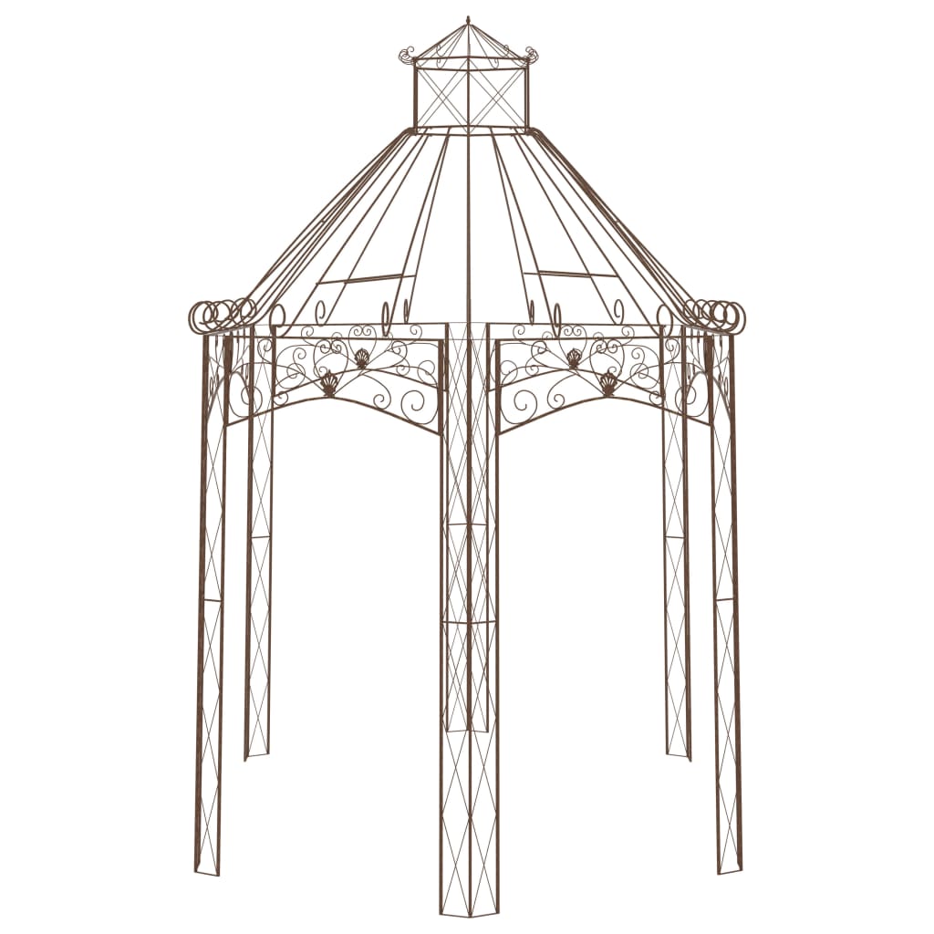 Padiglione da Giardino Marrone Anticato 400x258x378 cm in Ferro | homemem39