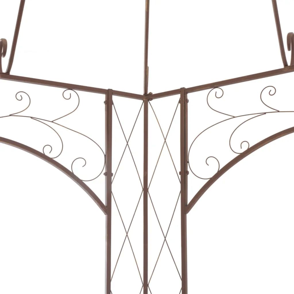 Padiglione da Giardino Marrone Anticato 400x258x378 cm in Ferro | homemem39