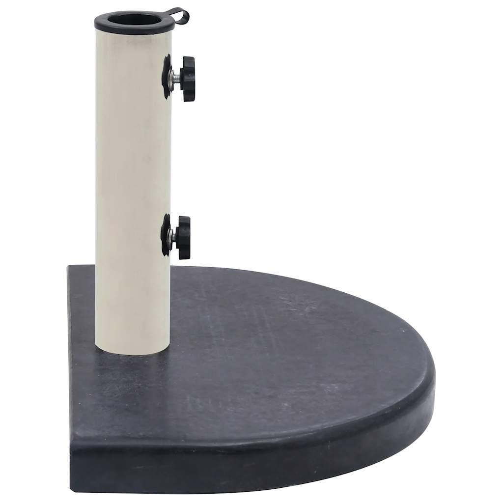 Base per Ombrellone Nera 40x28x4 cm in Granito - homemem39