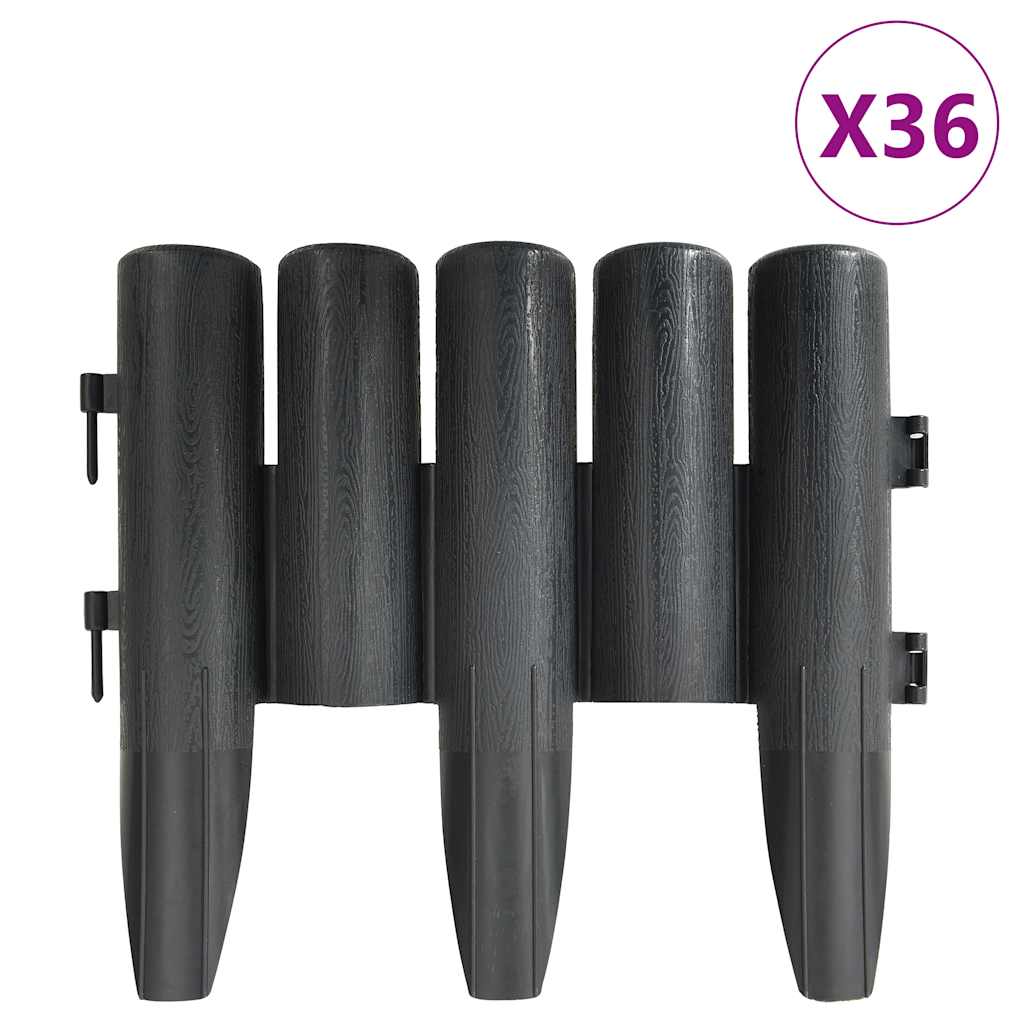 Bordature per Prato 36 pz Antracite 10 m in PP | homemem39