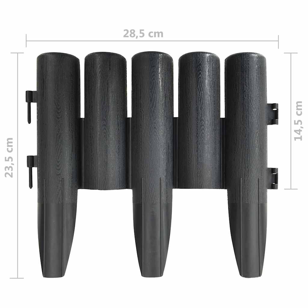 Bordature per Prato 36 pz Antracite 10 m in PP | homemem39