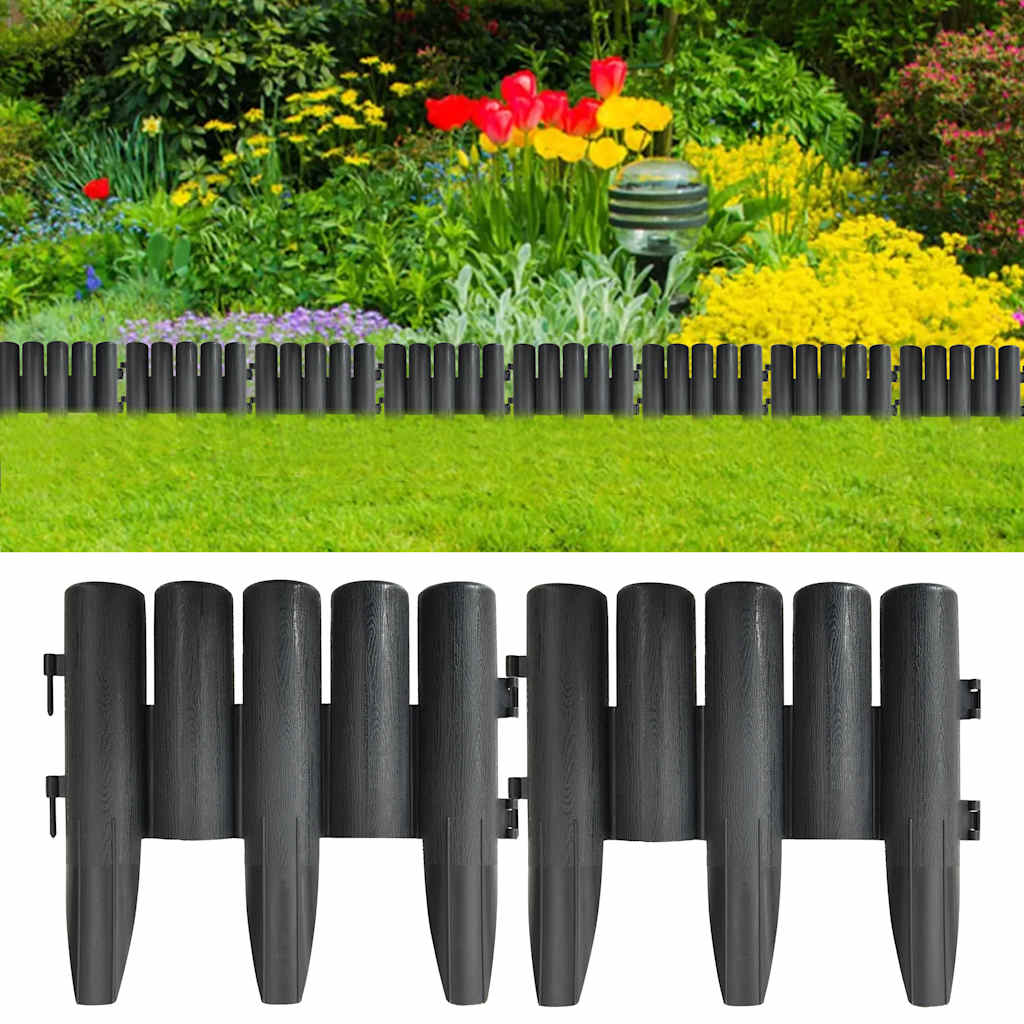 Bordature per Prato 36 pz Antracite 10 m in PP | homemem39