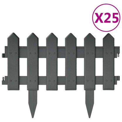 Bordi per Prato 25 pz Antracite 10 m in PP | homemem39