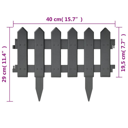 Bordi per Prato 25 pz Antracite 10 m in PP | homemem39