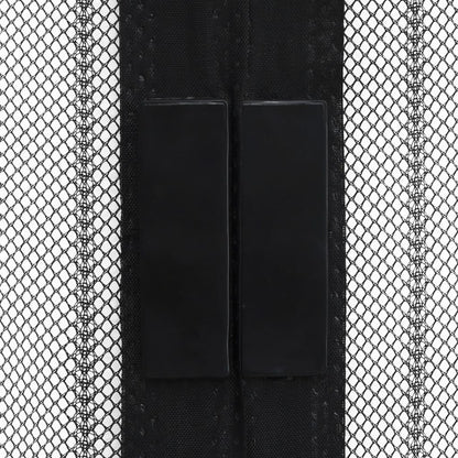 Tende Antimosche 2 pz per Porte con Magneti Nere 200x80 cm - homemem39