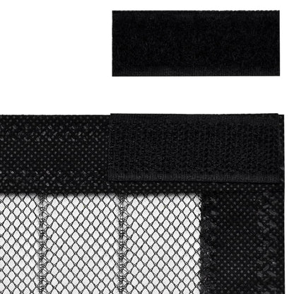 Tende Antimosche 2 pz per Porte con Magneti Nere 200x80 cm - homemem39