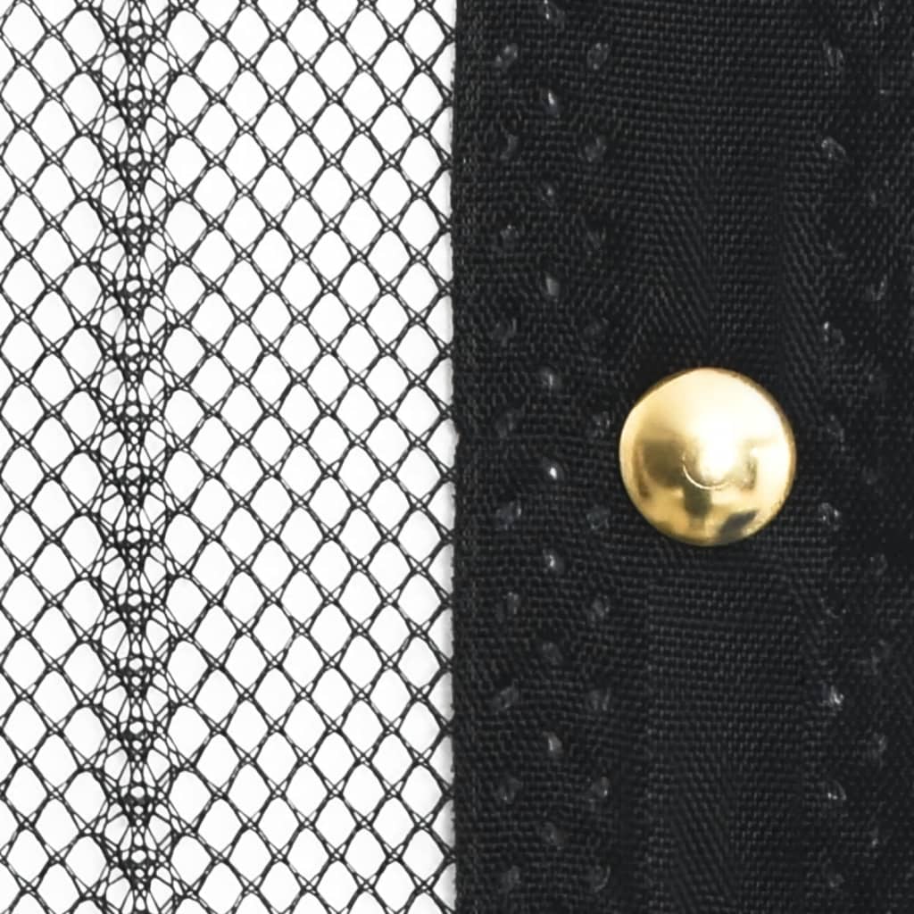 Tende Antimosche 2 pz per Porte con Magneti Nere 200x80 cm - homemem39