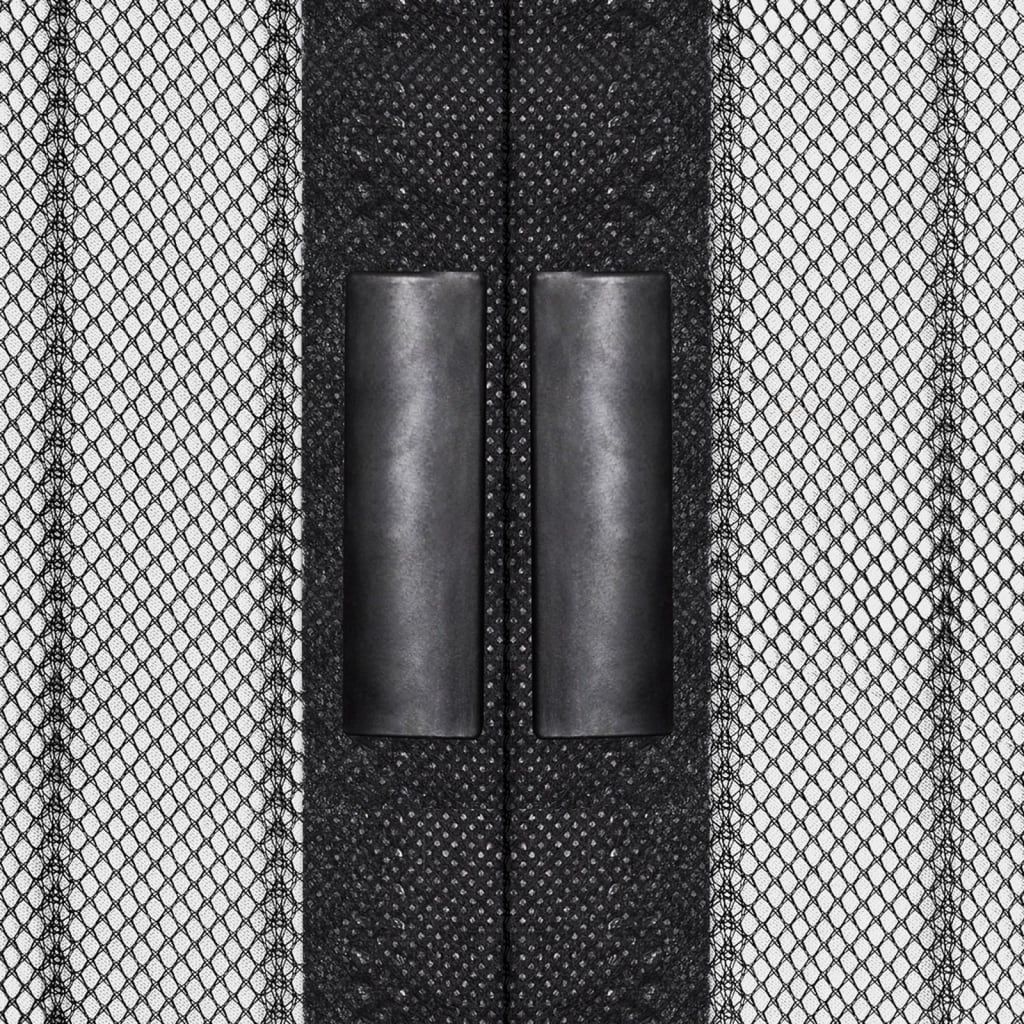 Tende Antimosche 2 pz per Porte con Magneti Nere 210x90 cm - homemem39
