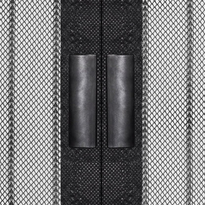 Tende Antimosche 2 pz per Porte con Magneti Nere 210x90 cm - homemem39