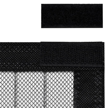 Tende Antimosche 2 pz per Porte con Magneti Nere 210x90 cm - homemem39