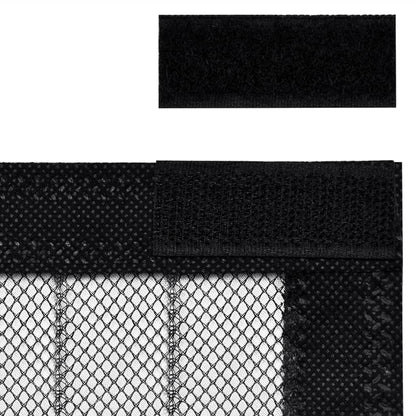 Tende Antimosche 2 pz per Porte con Magneti Nere 220x100 cm - homemem39
