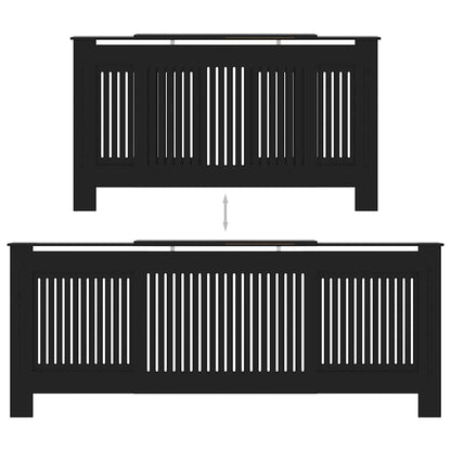 Copertura per Radiatore Nera in MDF 205 cm - homemem39