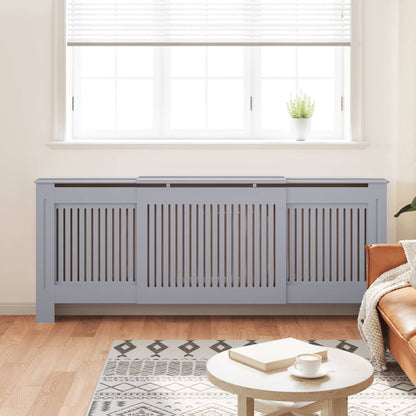 Copertura per Radiatore Grigia in MDF 205 cm - homemem39