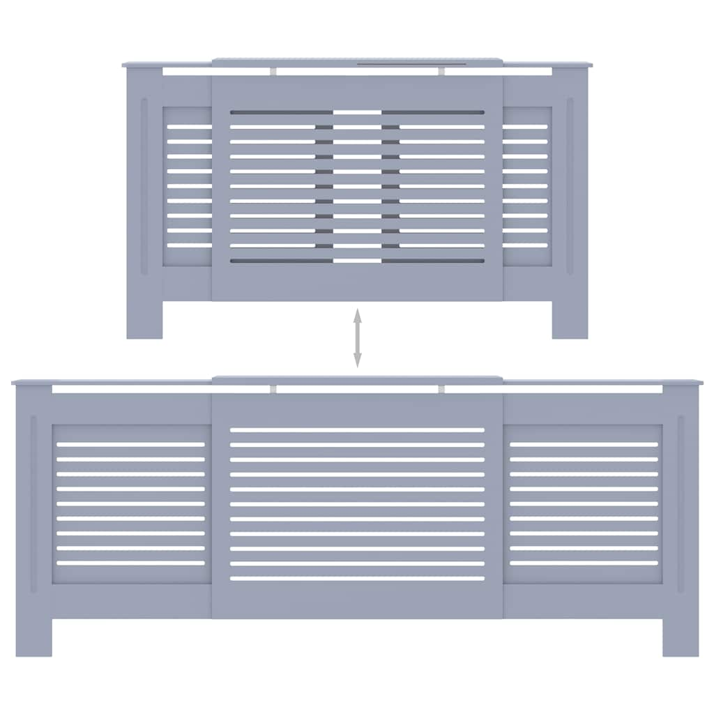 Gray Radiator Cover in MDF 205 cm