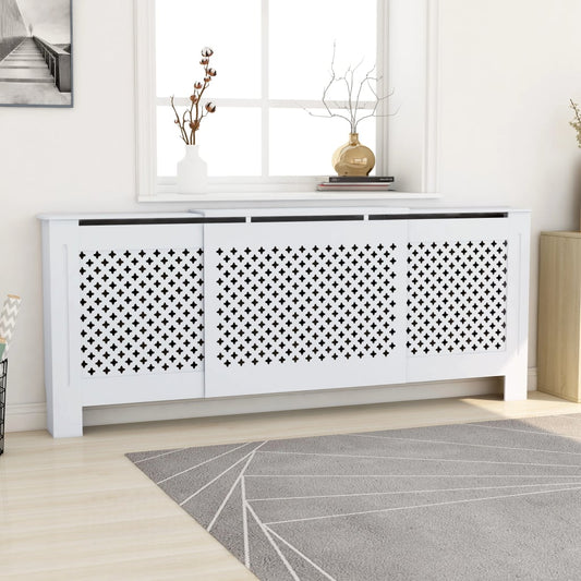 Copertura per Radiatore Bianca in MDF 205 cm - homemem39