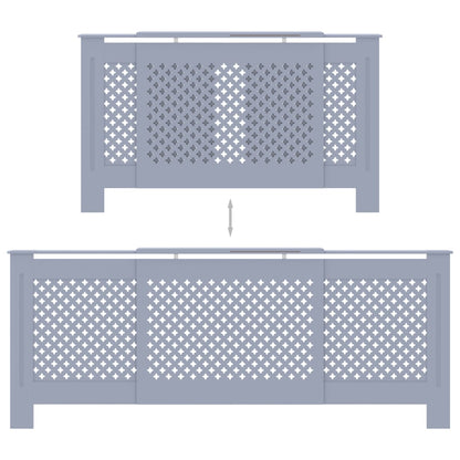 Copertura per Radiatore Grigia in MDF 205 cm