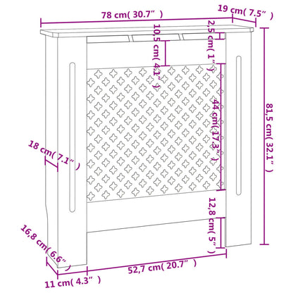 Copertura per Radiatore Bianca in MDF 78 cm - homemem39