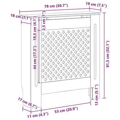 Copertura per Radiatore Bianca in MDF 78 cm | homemem39