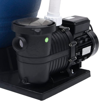 Filtro a Sabbia con Pompa a 7 Vie da 1000 W Blu e Nero | homemem39