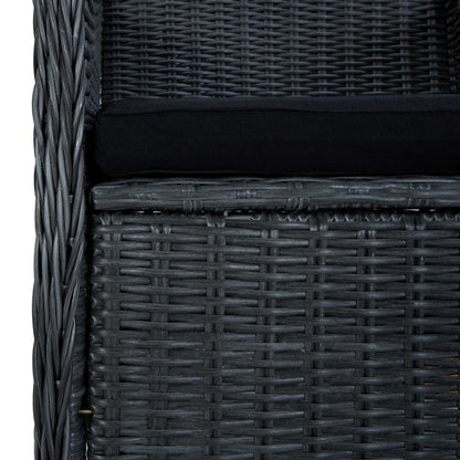 Sedie da Giardino con Cuscini 2 pz in Polyrattan Grigio Scuro