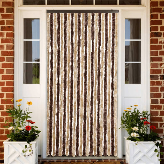 Zanzariera Beige e Marrone Chiaro 90x200cm Ciniglia - homemem39