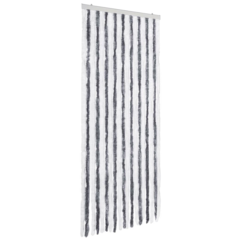 Zanzariera Grigio e Bianco 56x200 cm Ciniglia - homemem39