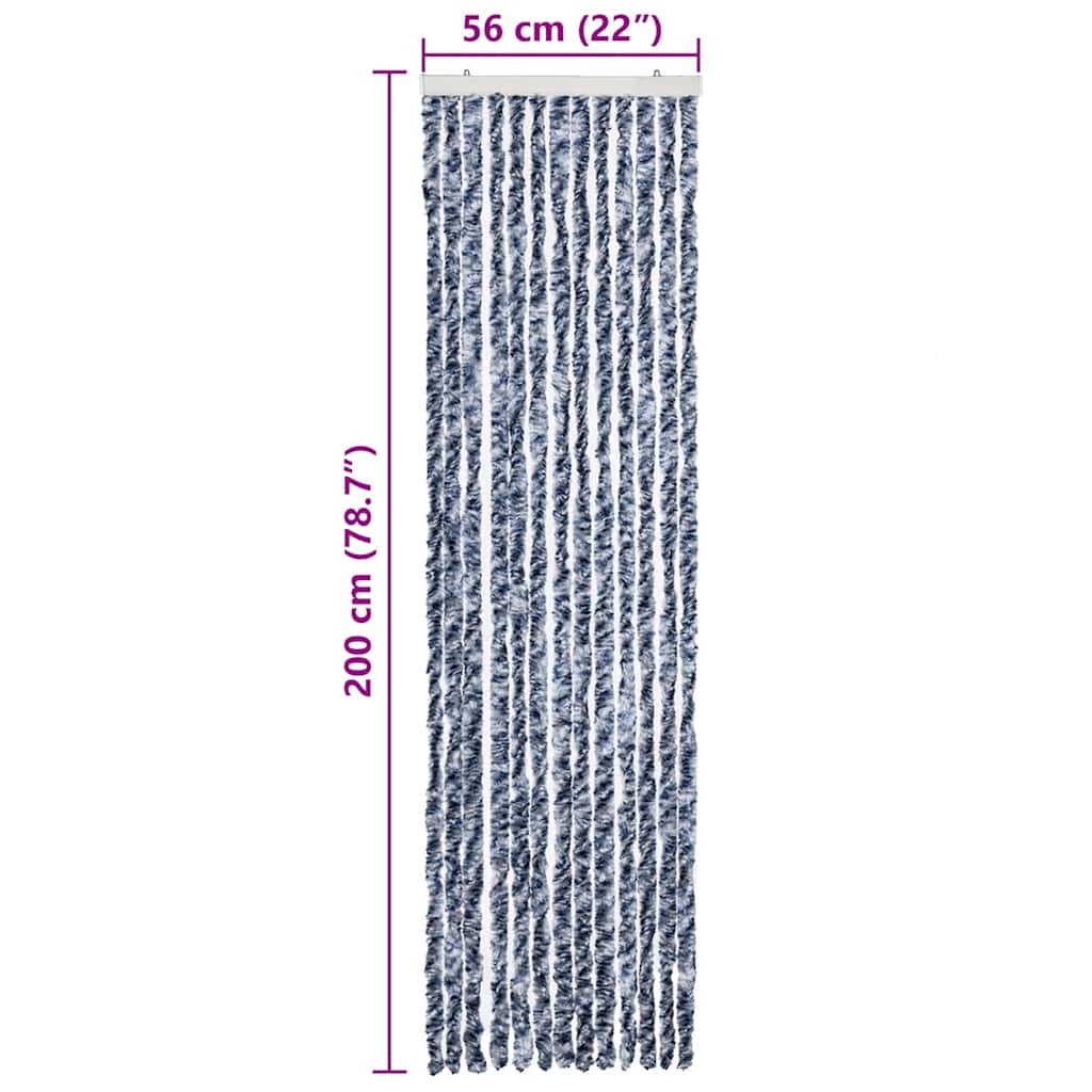 Zanzariera Blu e Bianco 56x200 cm Ciniglia | homemem39