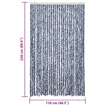 Zanzariera Blu e Bianco 118x220 cm Ciniglia - homemem39