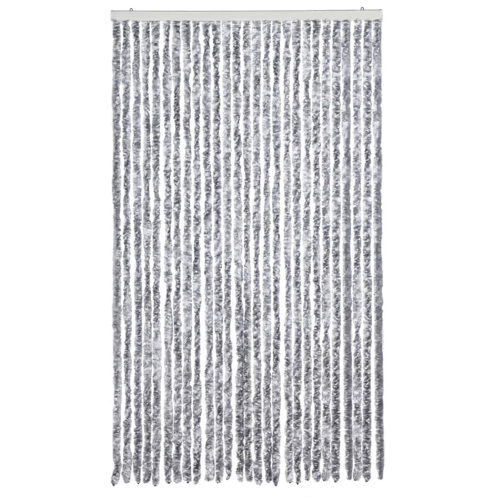 Zanzariera Bianco e Grigio 118x220 cm Ciniglia - homemem39