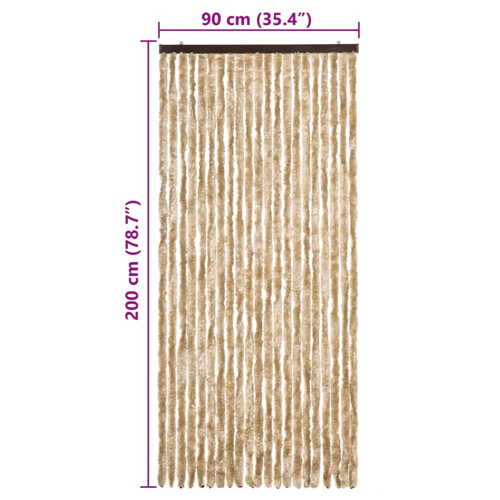 Zanzariera Beige 90x200 cm Ciniglia | homemem39