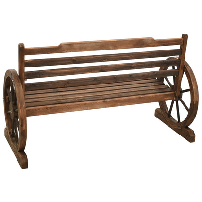 Panchina da Giardino 112 cm in Legno Massello di Abete - homemem39