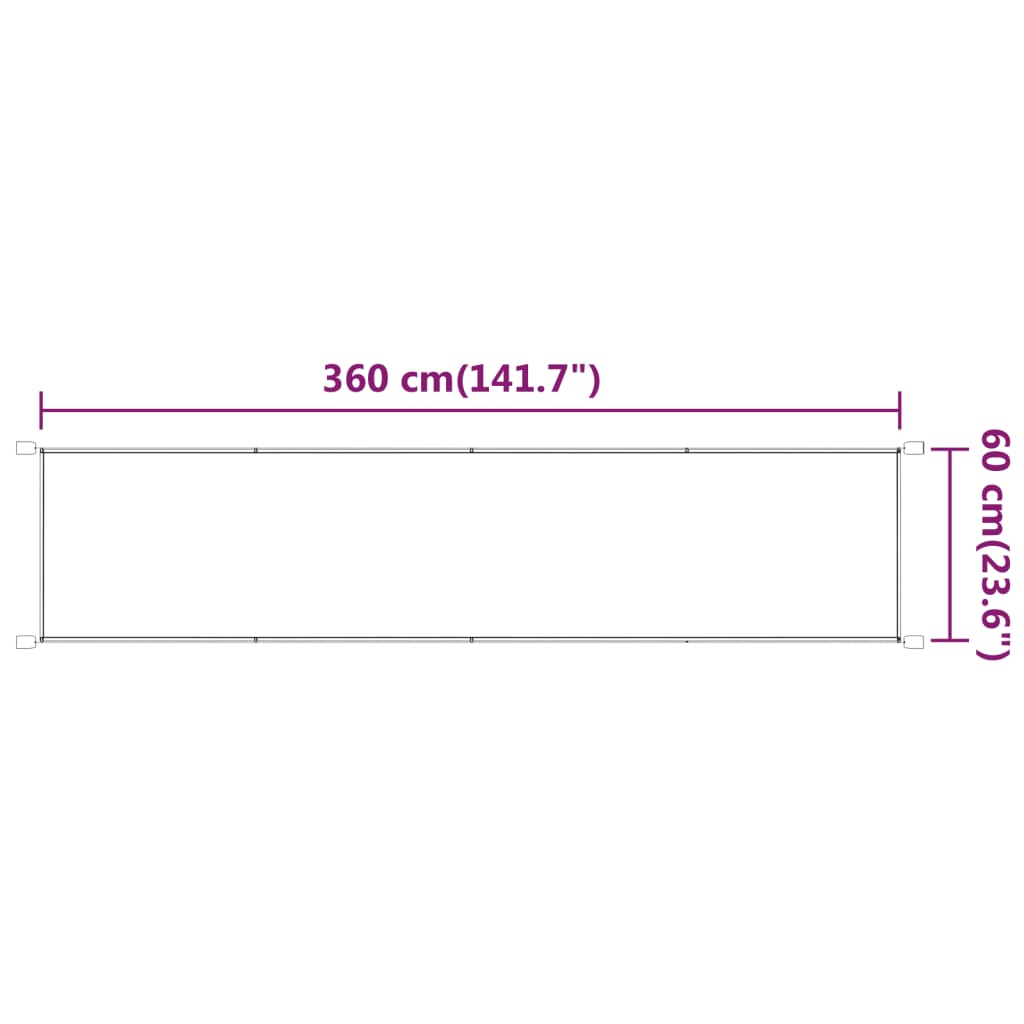 Paravento Verticale Bianco 60x360 cm Tessuto Oxford - homemem39