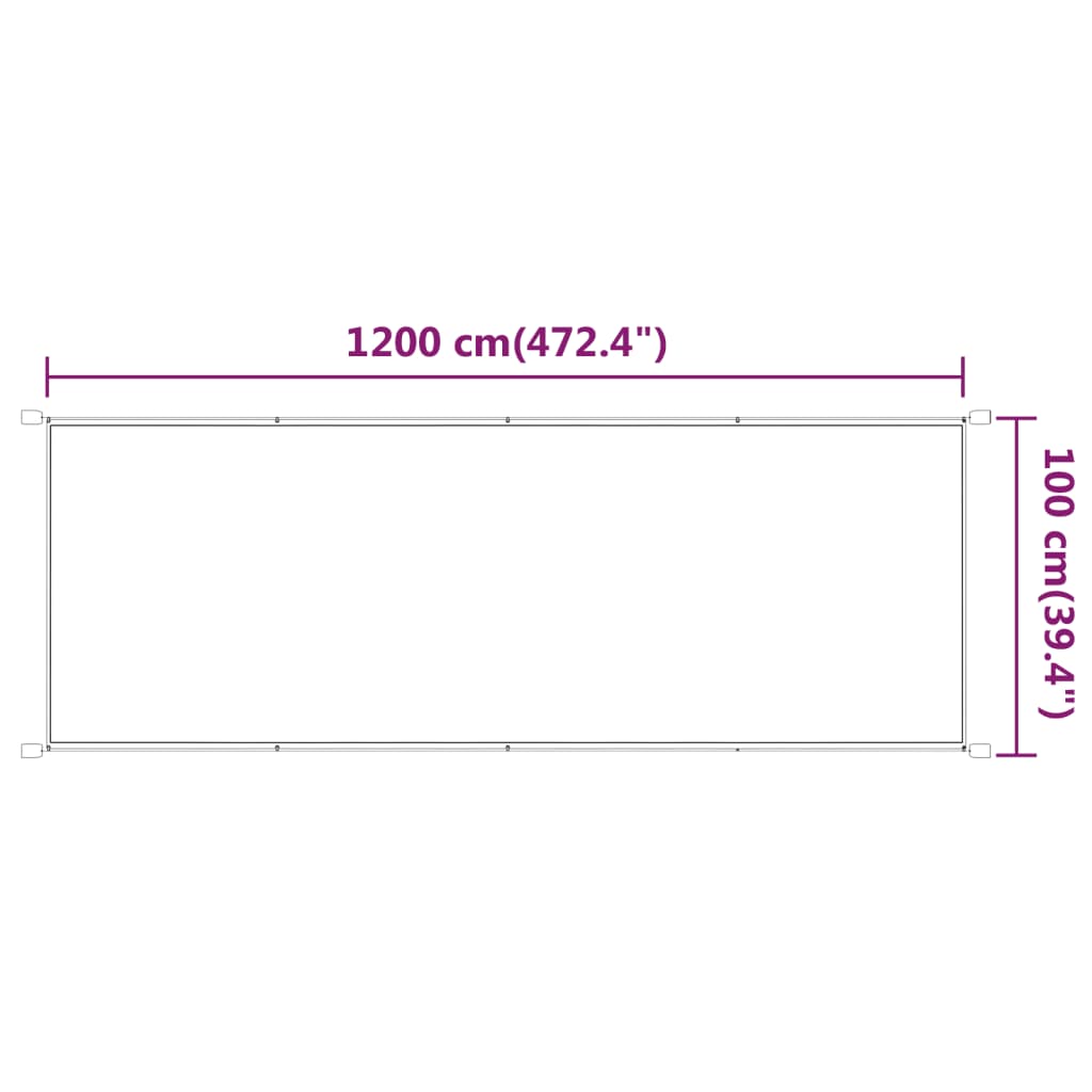 Paravento Verticale Bianco 100x1200 cm Tessuto Oxford - homemem39