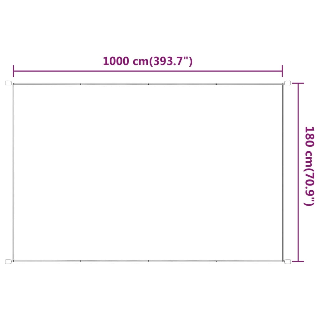 Paravento Verticale Bianco 180x1000 cm Tessuto Oxford - homemem39