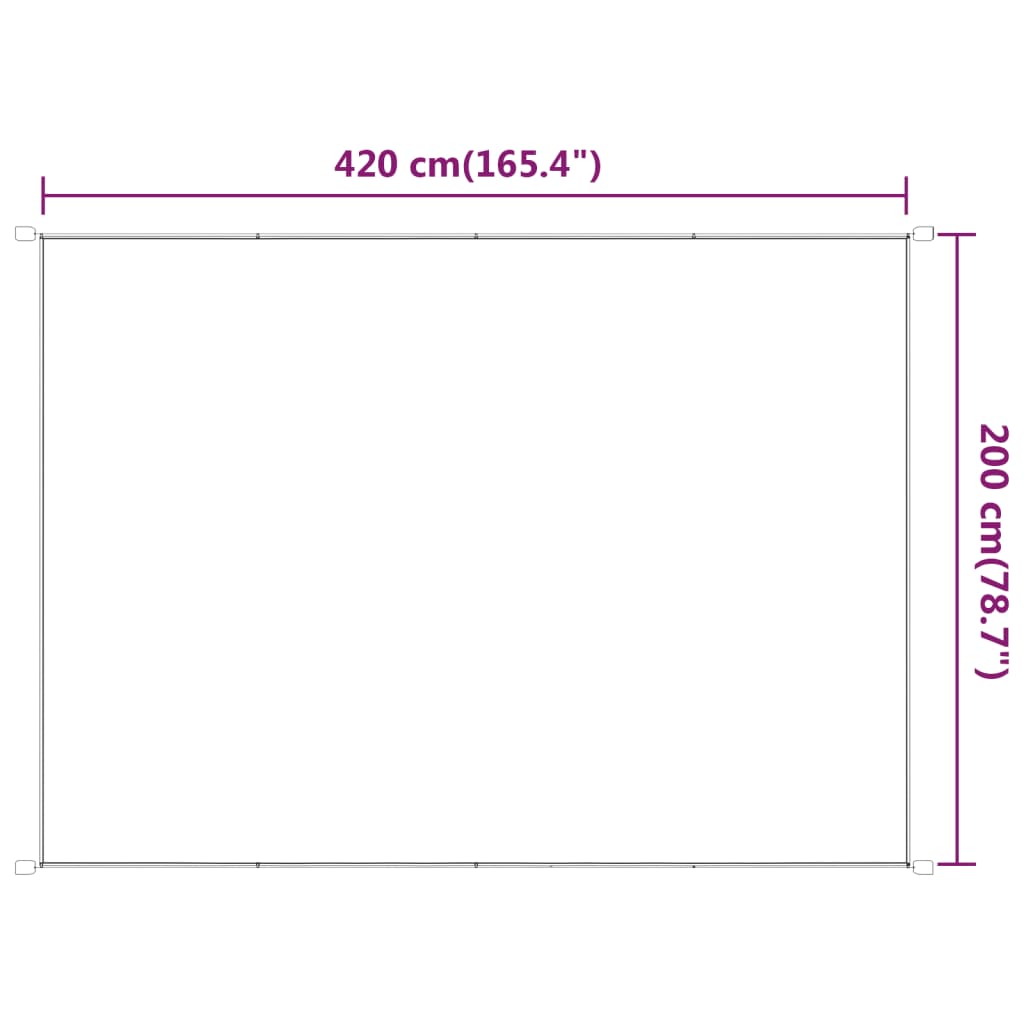 Paravento Verticale Bianco 200x420 cm Tessuto Oxford - homemem39