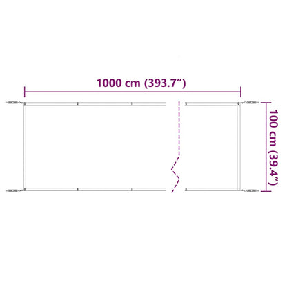 Paravento Verticale Antracite 100x1000 cm in Tessuto Oxford | homemem39