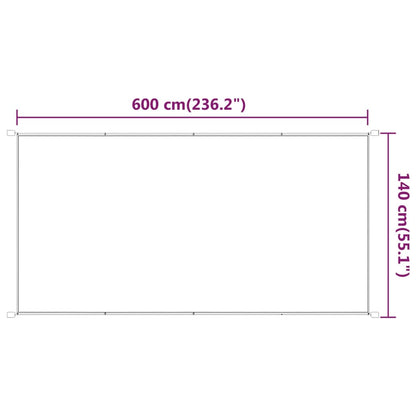 Paravento Verticale Antracite 140x600 cm Tessuto Oxford - homemem39