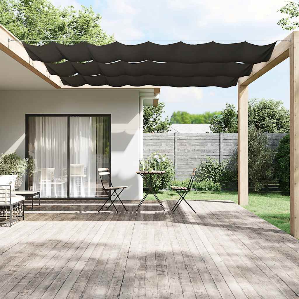 Paravento Verticale Antracite 140x600 cm Tessuto Oxford | homemem39