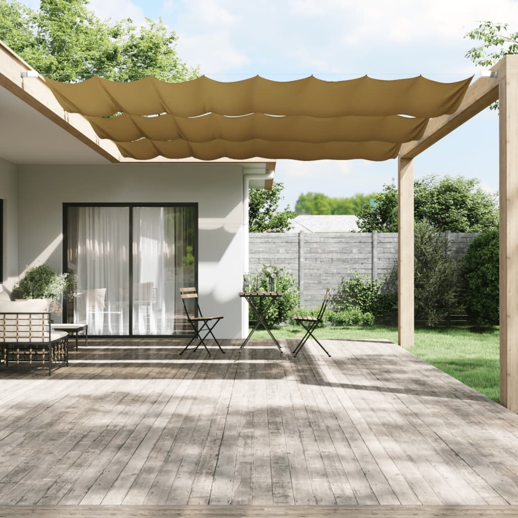 Paravento Verticale Beige 180x600 cm in Tessuto Oxford - homemem39