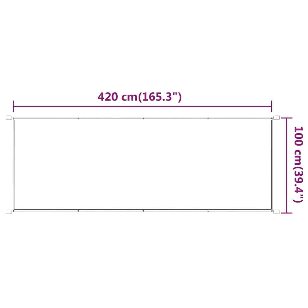 Paravento Verticale Verde Chiaro 100x420 cm in Tessuto Oxford - homemem39