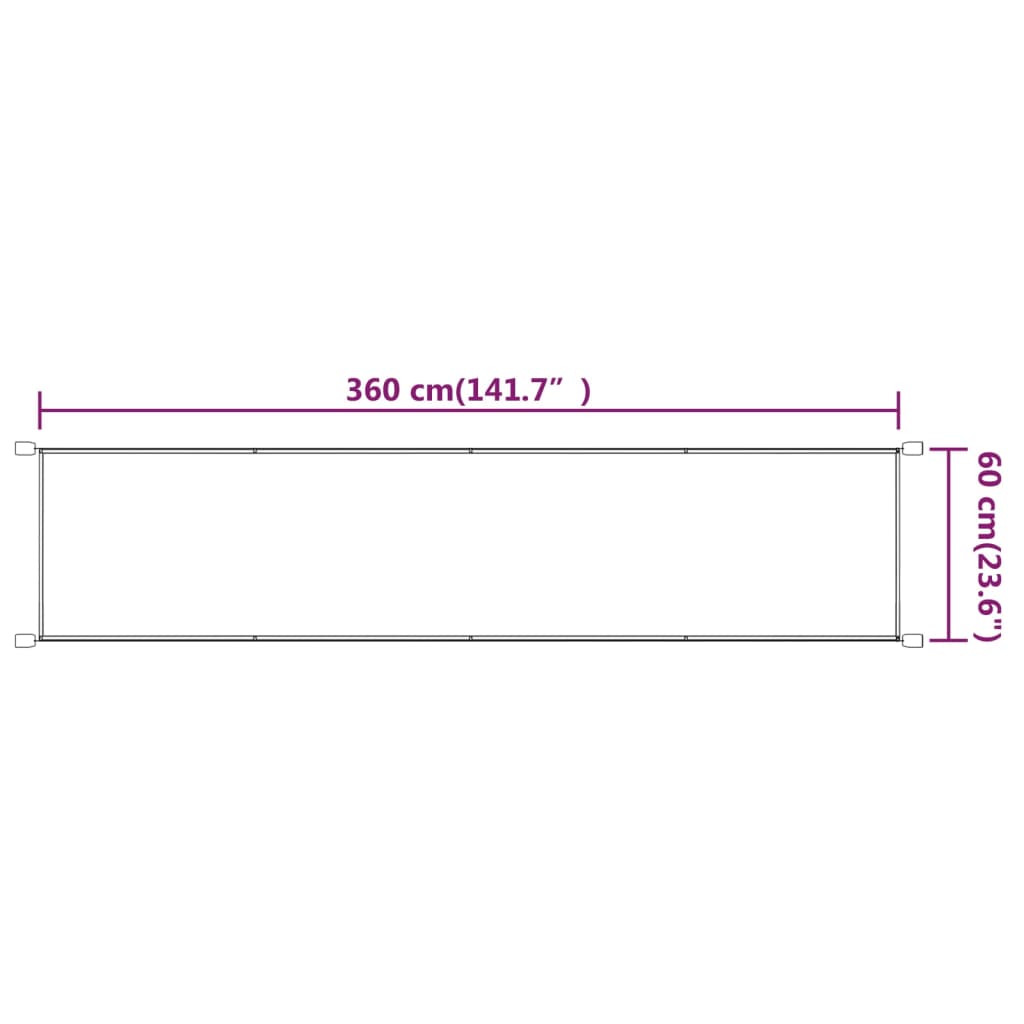 Paravento Verticale Tortora 60x360 cm in Tessuto Oxford - homemem39