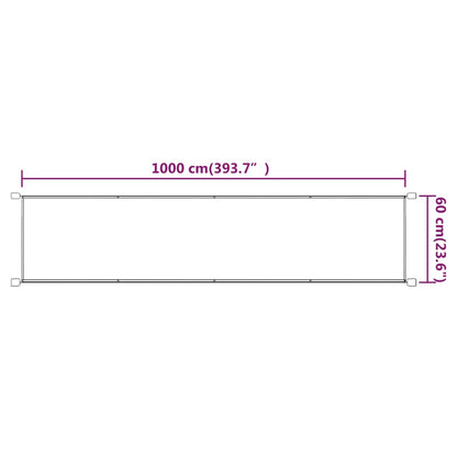 Paravento Verticale Tortora 60x1000 cm in Tessuto Oxford - homemem39