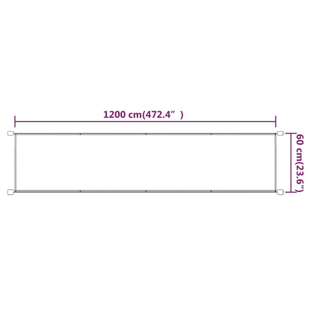 Paravento Verticale Tortora 60x1200 cm in Tessuto Oxford - homemem39