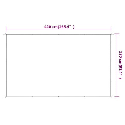 Paravento Verticale Tortora 250x420 cm in Tessuto Oxford - homemem39